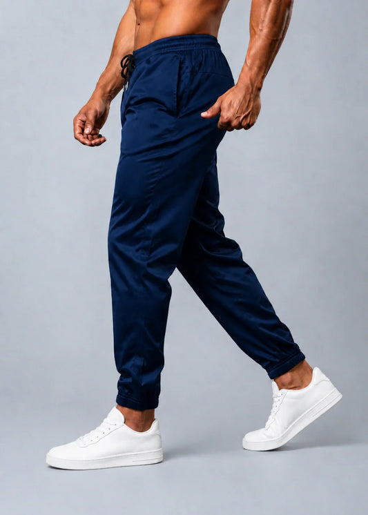 Calça Jogger Masculina Tactel com Elastano para Academia e Treino Azul Marinho